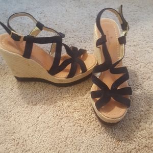 Kate Spade Wedges- Navy
